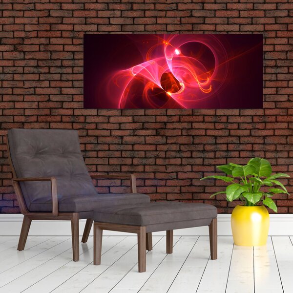 Moderna slika ružičaste apstrakcije (120x50 cm)