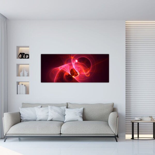Moderna slika ružičaste apstrakcije (120x50 cm)