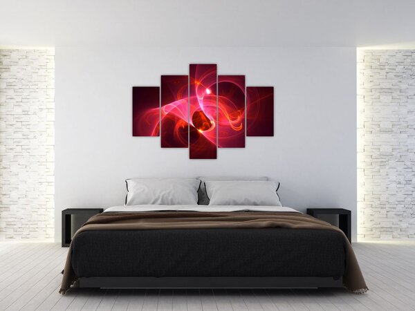 Moderna slika ružičaste apstrakcije (150x105 cm)