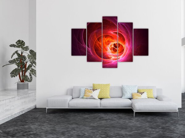 Moderna slika ružičaste apstrakcije (150x105 cm)