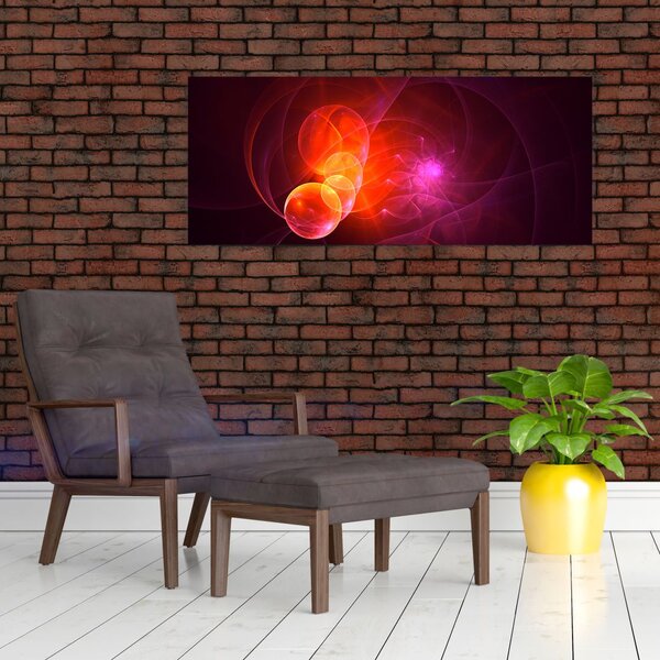 Moderna slika ružičaste apstrakcije (120x50 cm)