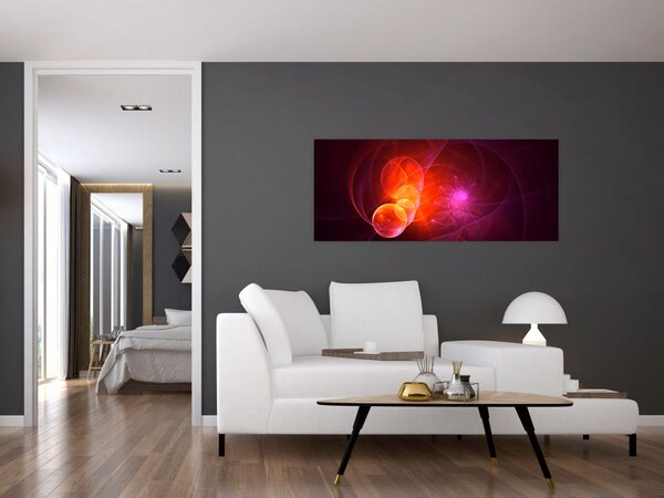 Moderna slika ružičaste apstrakcije (120x50 cm)