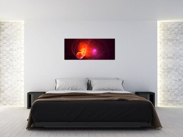 Moderna slika ružičaste apstrakcije (120x50 cm)