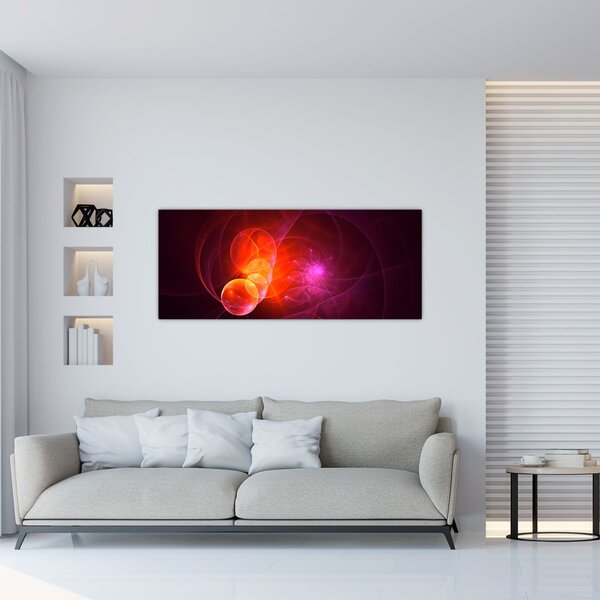 Moderna slika ružičaste apstrakcije (120x50 cm)