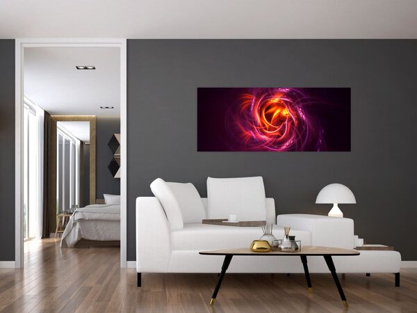 Slika svijetleće moderne apstrakcije (120x50 cm)