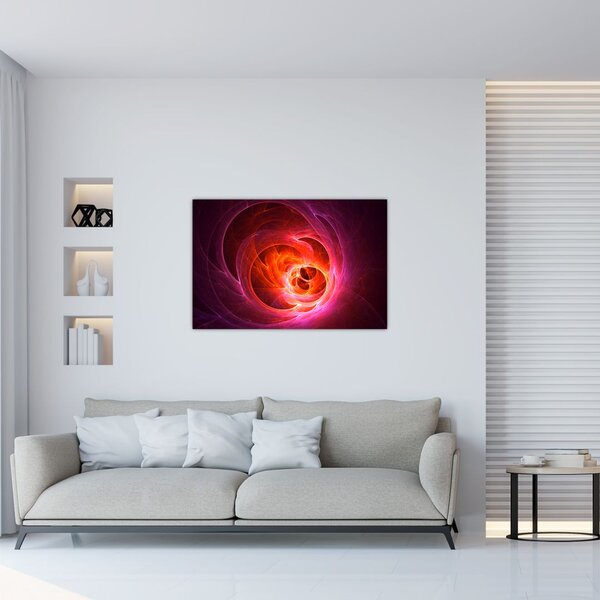 Moderna slika ružičaste apstrakcije (90x60 cm)