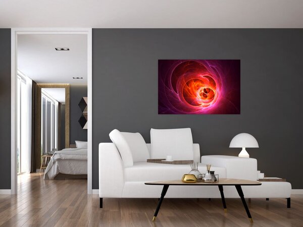 Moderna slika ružičaste apstrakcije (90x60 cm)