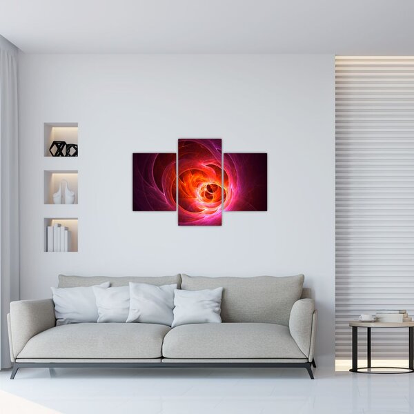 Moderna slika ružičaste apstrakcije (90x60 cm)