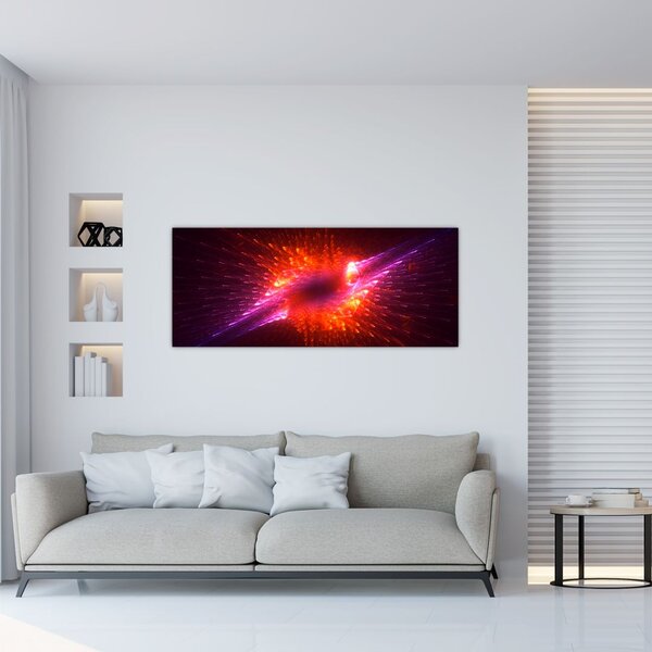 Slika suvremene trnovite apstrakcije (120x50 cm)