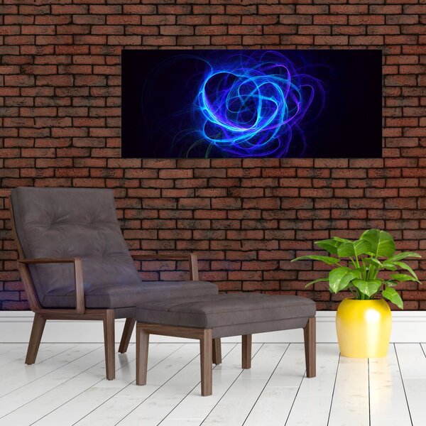 Slika plavog apstraktog klupka (120x50 cm)
