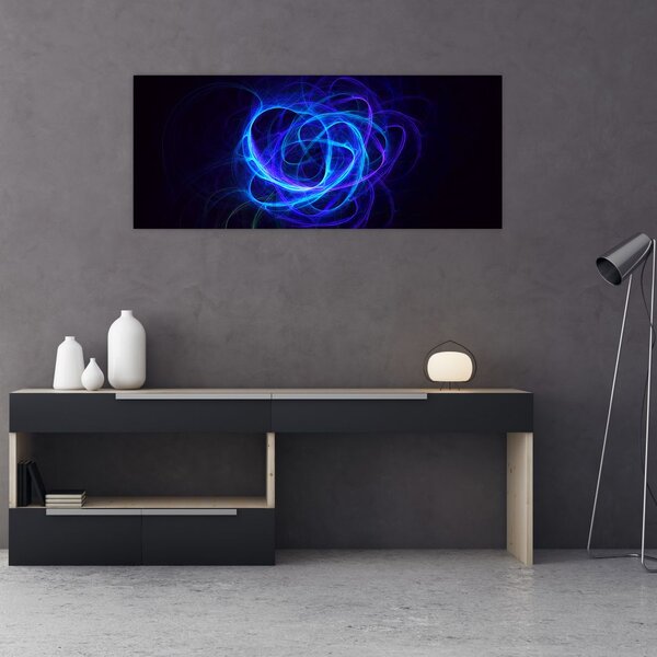 Slika plavog apstraktog klupka (120x50 cm)