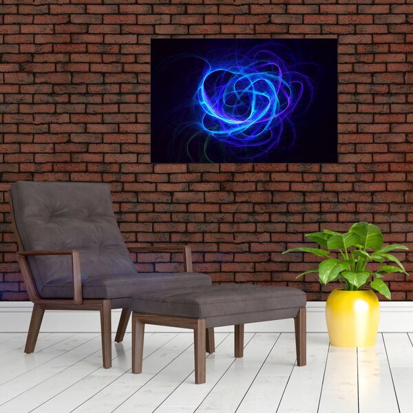 Slika plavog apstraktog klupka (90x60 cm)