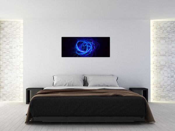 Slika plavog apstraktog klupka (120x50 cm)