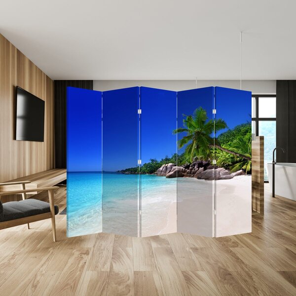 Paravan - Plaža na otoku Praslin (210x170 cm)
