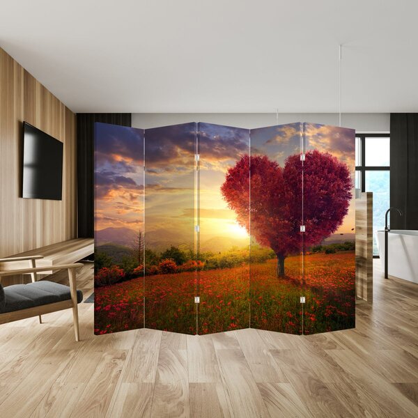 Paravan - Drvo u obliku srca (210x170 cm)