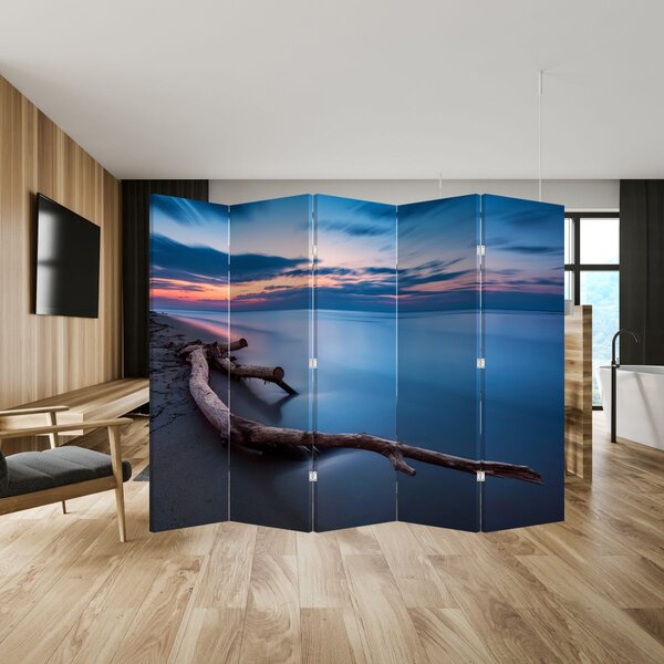 Paravan - Plaža u zalasku sunca (210x170 cm)