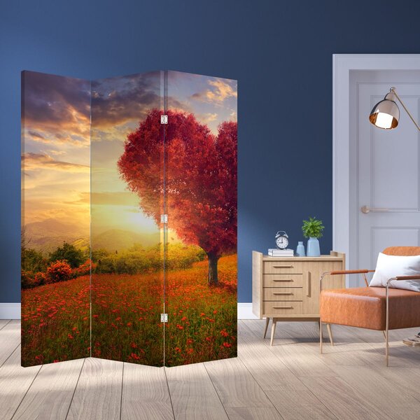Paravan - Drvo u obliku srca (126x170 cm)