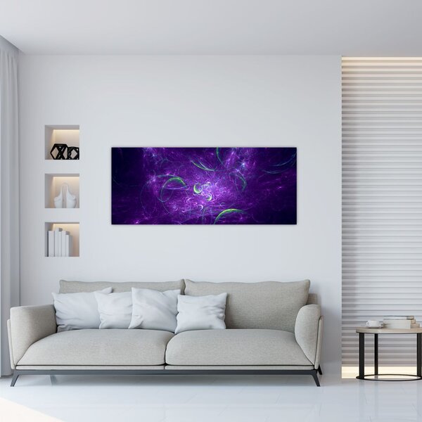 Slika - ljubičasta apstrakcija (120x50 cm)