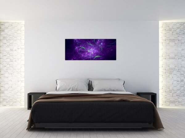 Slika - ljubičasta apstrakcija (120x50 cm)