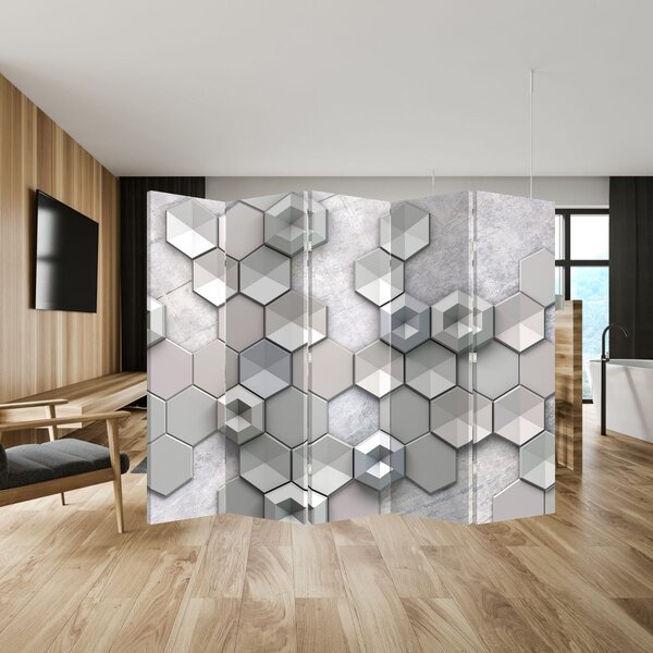 Paravan - 3D apstrakcija (210x170 cm)