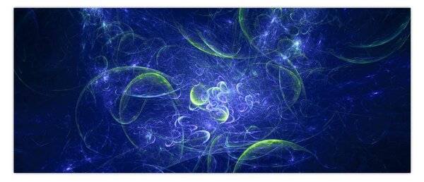 Slika - plava apstrakcija (120x50 cm)