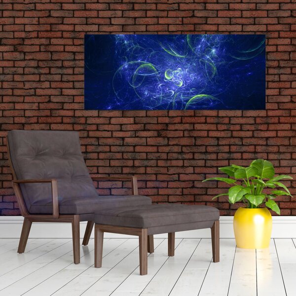 Slika - plava apstrakcija (120x50 cm)
