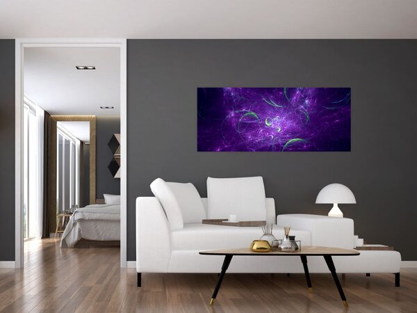 Slika - ljubičasta apstrakcija (120x50 cm)