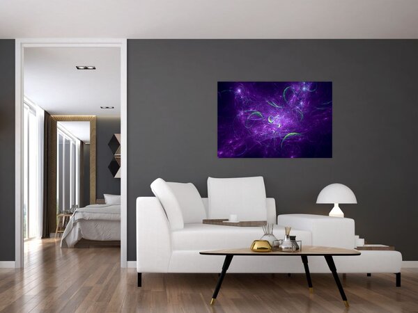 Slika - ljubičasta apstrakcija (90x60 cm)