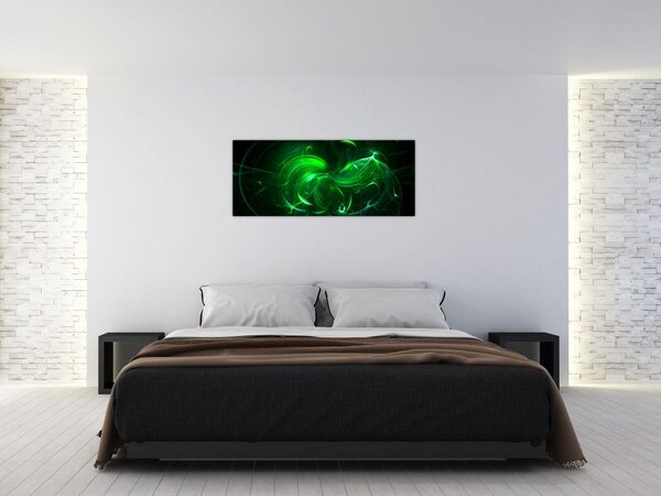 Slika - zelena apstrakcija (120x50 cm)
