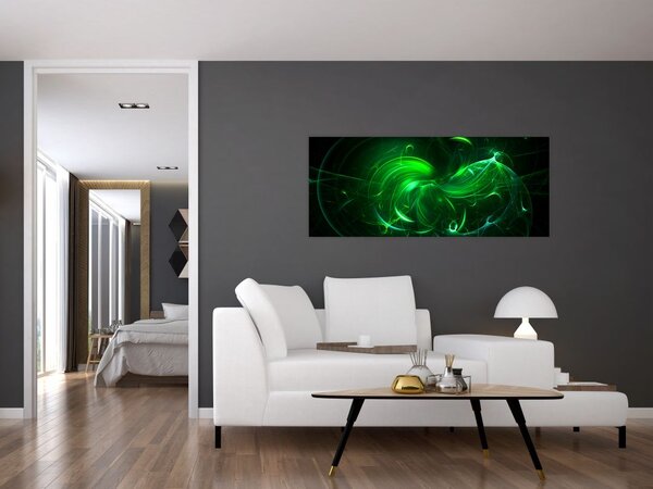 Slika - zelena apstrakcija (120x50 cm)