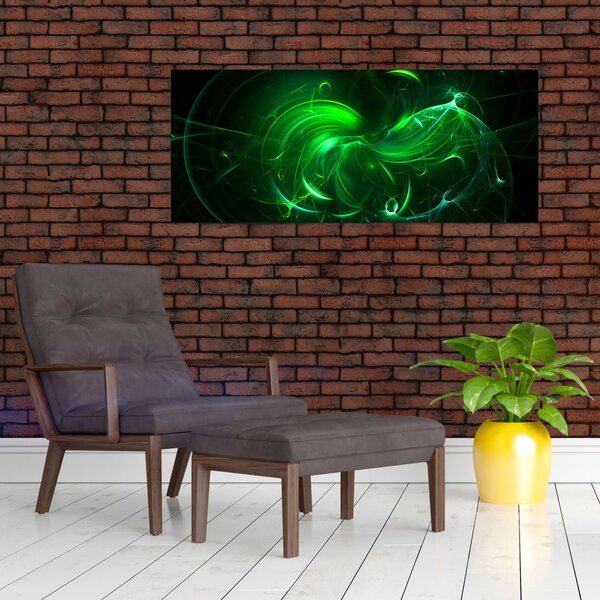 Slika - zelena apstrakcija (120x50 cm)