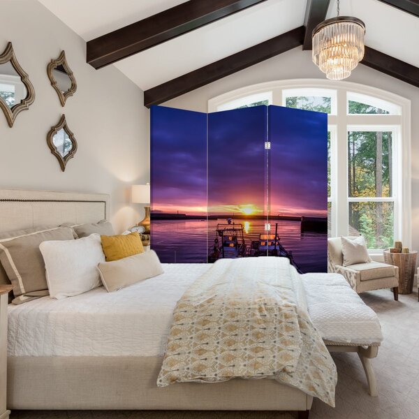 Paravan - Ribarski brodovi u luci (126x170 cm)