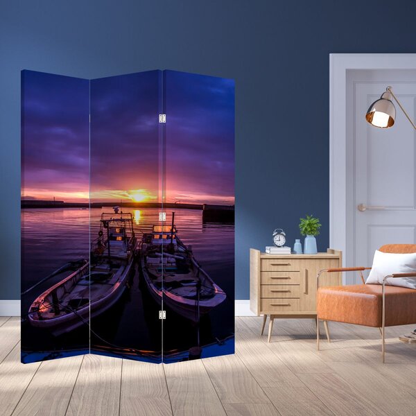 Paravan - Ribarski brodovi u luci (126x170 cm)