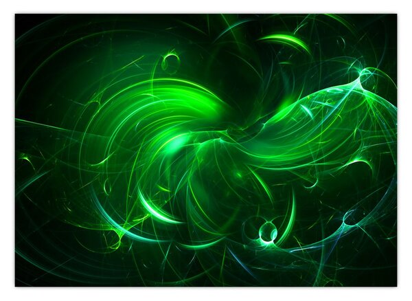 Slika - zelena apstrakcija (70x50 cm)