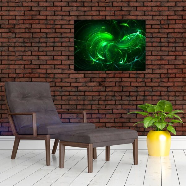 Slika - zelena apstrakcija (70x50 cm)