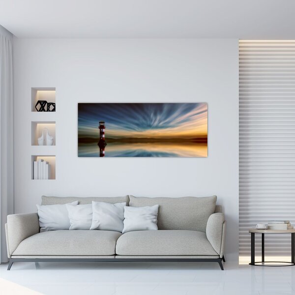 Slika svjetionika u moru (120x50 cm)