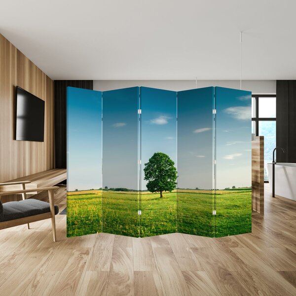 Paravan - Drvo na livadi (210x170 cm)