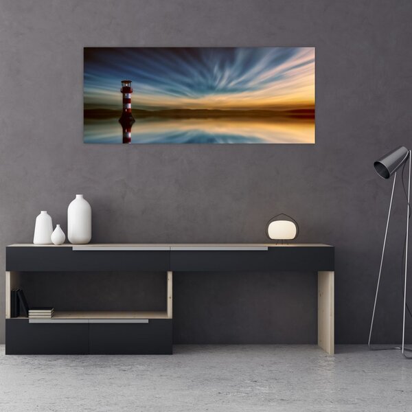 Slika svjetionika u moru (120x50 cm)