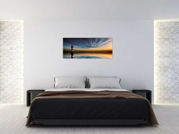 Slika svjetionika u moru (120x50 cm)