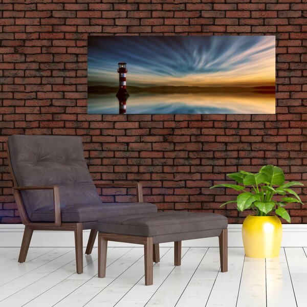 Slika svjetionika u moru (120x50 cm)