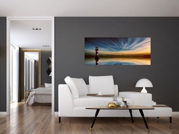 Slika svjetionika u moru (120x50 cm)