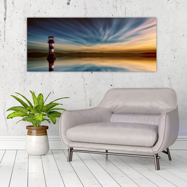 Slika svjetionika u moru (120x50 cm)
