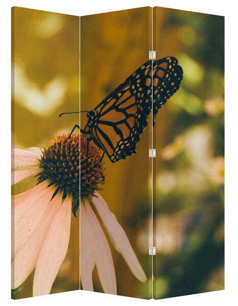 Paravan - Leptir na cvijetu (126x170 cm)