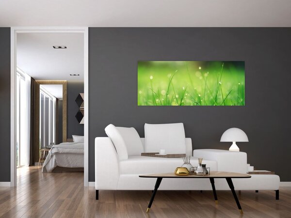 Slika - rosa na travi (120x50 cm)