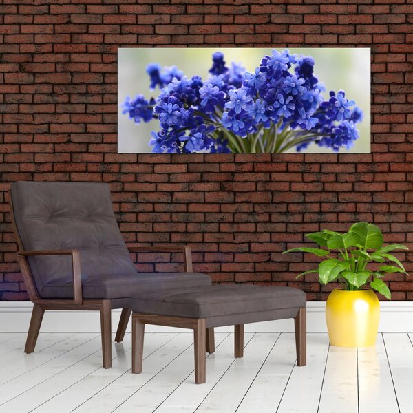 Slika buketa plavog cvijeća (120x50 cm)