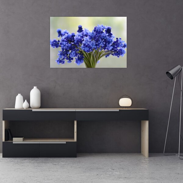 Slika buketa plavog cvijeća (90x60 cm)