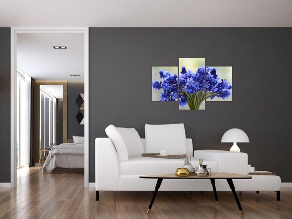 Slika buketa plavog cvijeća (90x60 cm)