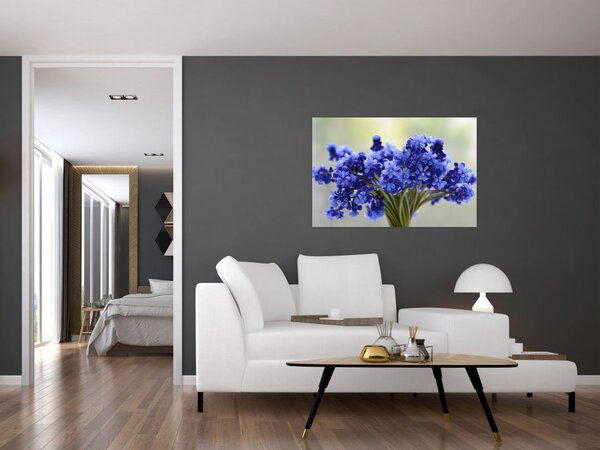 Slika buketa plavog cvijeća (90x60 cm)