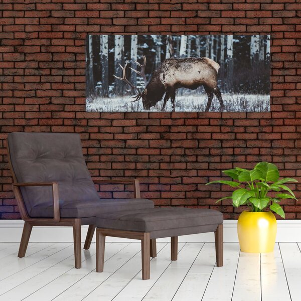 Slika - jelen zimi (120x50 cm)