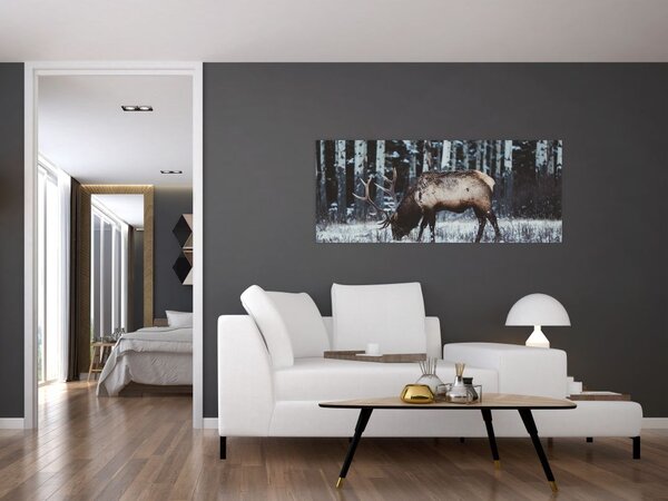 Slika - jelen zimi (120x50 cm)